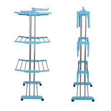 Premium Heavy Duty Stainless Steel 3 Layer Foldable Cloth Drying Stand (1 Set / With Brown Box) - dailyneed.life