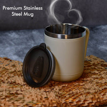 Ganesh Premium Stainless Steel Coffee Mug with heat resistant mug lid. Approx 400Ml mug. - dailyneed.life