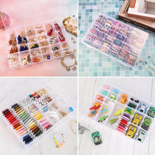 36 Grids Clear Plastic Organizer Jewelry Storage Box with Adjustable Dividers, Transparent Organizer Box (1pc) - dailyneed.life