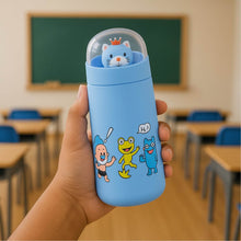Double Wall Cartoon Glass Water Bottle 350Ml (1 Pc) - dailyneed.life