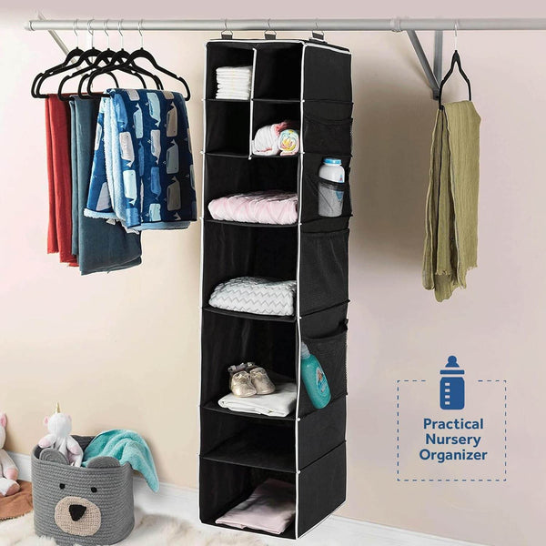 9 Shelf Hanging Closet Organizer with 5 Drawer Organizers - dailyneed.life