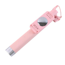 Wired Selfie Stick with Rearview Mirror & Built-In Shutter Button (1 Pc) - dailyneed.life