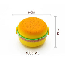 Burger Shape Lunch Box – Double Layer 1000ml Food Container with 2 Spoons for Kids - dailyneed.life