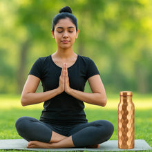 Diamond Cut Copper Water Bottle 2 Glasses with Gift Box (3 Pcs Set) - dailyneed.life