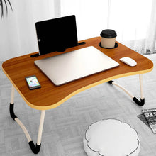 Laptop Table Foldable Portable Notebook Bed Lap Desk Tray Stand Reading Holder with Coffee Cup Slot for Breakfast, Reading & Movie Watching. - dailyneed.life