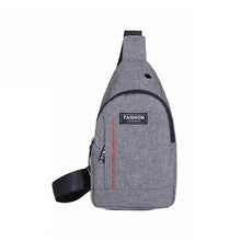 Waterproof Anti-Theft Crossbody Fanny Pack with USB Charging & Earphone Hook (Grey/Blue) - dailyneed.life