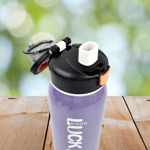 Stainless Steel Water Bottles Approx 600ML (Mix Design & Color / 1 Pc) - dailyneed.life