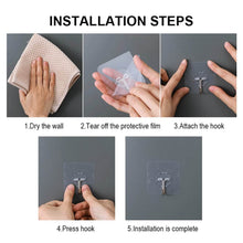 Self Adhesive Transparent Sticky Plastic & Stainless Steel Wall Hooks (10 Pcs Set) - dailyneed.life