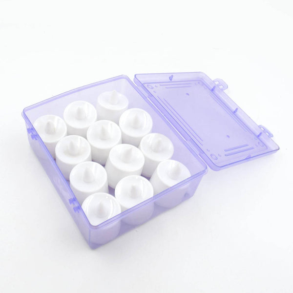 GREEN FLAMELESS LED TEALIGHTS, SMOKELESS PLASTIC DECORATIVE CANDLES - LED TEA LIGHT CANDLE FOR HOME DECORATION, Diwali (PACK OF 12) - dailyneed.life