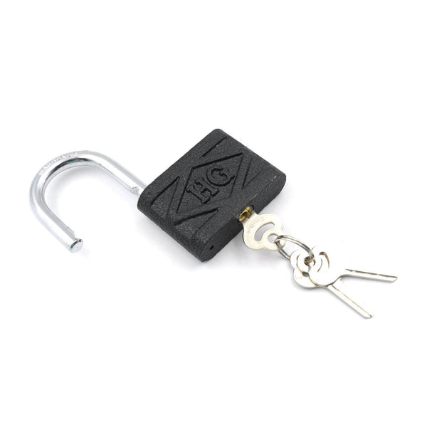 Thickened Black Iron Padlock – Brass Core, Waterproof, Anti-Theft (75/60/32mm) - dailyneed.life