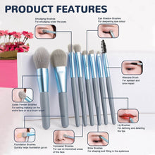 8-Piece Mini Makeup Brush Kit – Portable Premium Synthetic Set with Case (Mix Colors) - dailyneed.life