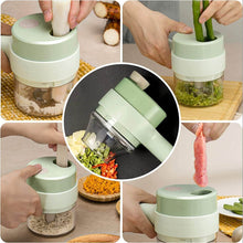 4 in 1 Electric Handheld Cooking Hammer Vegetable Cutter Set Electric Food Chopper Multifunction Vegetable Fruit Slicer - dailyneed.life