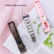 Portable Paper Clamp With 8 Pcs Clip Dispenser Handheld Paper Fast Clam (1 Set) - dailyneed.life