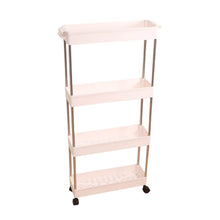 Plastic 4 layer folding trolly Storage Organizer for Kitchen Storage Rack Shelf Trolley Rack with Caster Wheels (4 LAYER) - dailyneed.life