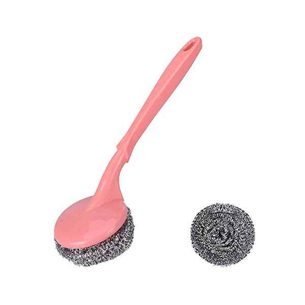 Scrubber with Handle for Kitchen and Utensil Cleaning and Hard Stains, - dailyneed.life