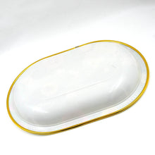 Big Plastic Flower Printed Design Serving Tray (1 Pc / 35 x 24 CM / Mix Color) - dailyneed.life