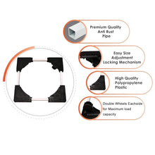 Adjustable Heavy-Duty Fridge and Washing Machine Stand Base Trolley 50x50 cm - dailyneed.life