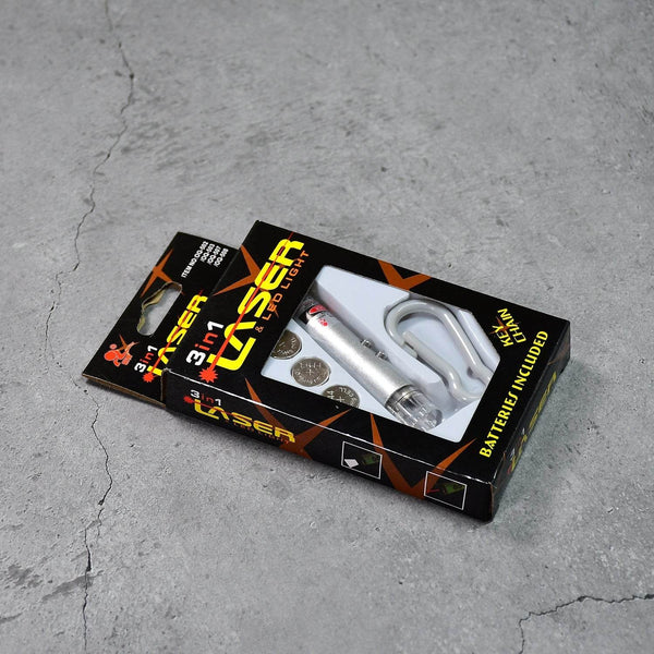 3 in1 Laser Light, LED Flashlight + Torch Keychain + Laser Pointer - dailyneed.life