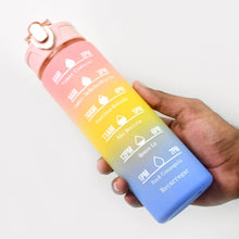 Plastic Colorful Motivational Water Bottle with Straw (750 ML) - dailyneed.life
