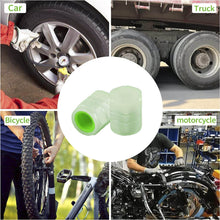 Tyre Valve Caps Luminous Glow Car Tire Air Stem Valve Cap Covers vaal cap ( 4 Pcs Mix Colour) - dailyneed.life