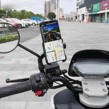 Mobile Phone Holder With Easy Adjustable Rear View Mirror Mount Solid Metal Cradle Stand Suitable for Bike & Mobile Phones - dailyneed.life