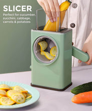 Vegetable Shredder Round Mandolin Slicer, Grater, Shredder Salad Maker - Large Feed Port - Suction Base - Cutter for Vegetable, Fruit, Cookie. - dailyneed.life