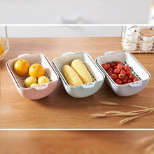 Multifunctional BPA Free Double Layered Plastic Rotatable Strainer Basket (Multicolor) - dailyneed.life