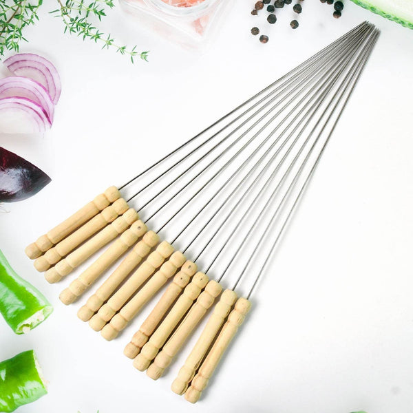 BBQ Tandoor Skewers Grill Sticks for Barbecue (Pack of 12) - dailyneed.life