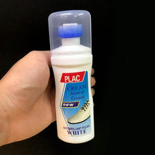 White Shoe Brightener with Removal of Dirt and Whitening Function White Shoes Cleaner with Brush Head for Dirty Shoe Polish Natural Waxes (75 ML) - dailyneed.life