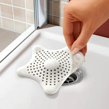 White Silicone Star Shaped Sink Filter Bathroom Hair Catcher Drain Strainers for Basin - dailyneed.life