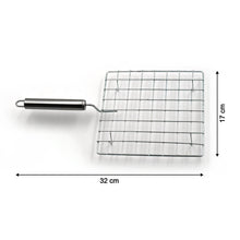 Square Stainless Steel Barbecue Grill with Steel Handle - dailyneed.life