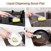 Liquid dispensing Scrub widely used for washing and cleaning utensils and all kitchen stuff to make them again clean and shiny. - dailyneed.life