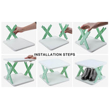 6 LAYER SHOE RACK DESIGN LIGHTWEIGHT ADJUSTABLE PLASTIC FOLDABLE SHOE CABINET STORAGE PORTABLE FOLDING SPACE SAVING SHOE ORGANIZER HOME AND OFFICE - dailyneed.life