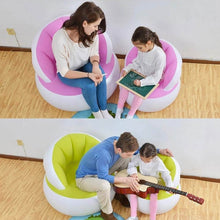 Kids inflatable sofa chair with backrest & Foot Air Pump with Hose (1 Set / 85x74 Cm Approx) - dailyneed.life