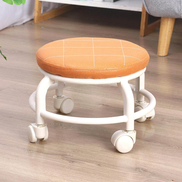Roller Seat Stool Low Height Rolling Plastic Stool Multifunctional Small Household Movable Mini Stool Pulley Wheel Stool for Garage Home Library (1 Pc) - dailyneed.life