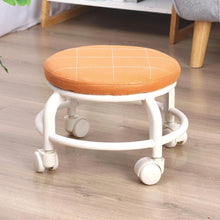 Roller Seat Stool Low Height Rolling Plastic Stool Multifunctional Small Household Movable Mini Stool Pulley Wheel Stool for Garage Home Library (1 Pc) - dailyneed.life