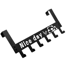 Heavy-Duty Carbon Steel Over Door Hook Rack for Towels & Coats (1 Pc, 6 Hooks) - dailyneed.life