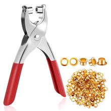 Grommet Setting Tool with 25 PCS Gold Eyelets Grommets Steel Hole Punch Setter Kit for Leather, Canvas, All Fabrics Men and Women Clothes, Shoes, Belts, Crafts - dailyneed.life
