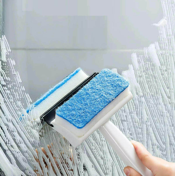 2-in-1 Glass Wiper & Brush – Double-Sided Cleaner for Mirrors, Tiles & Windows - dailyneed.life