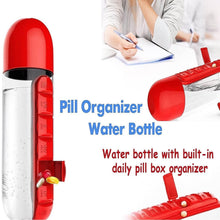 Water Bottle with Built-in 7-Day Pill Organizer Approx 900ml (1 Pc) - dailyneed.life