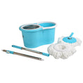 RAPID STEEL SPINNER BUCKET MOP 360 DEGREE SELF SPIN WRINGING WITH 2 ABSORBERS FOR HOME AND OFFICE FLOOR CLEANING MOPS SET - dailyneed.life