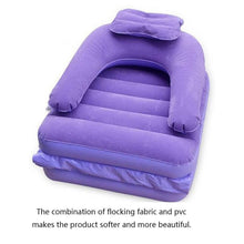 2 in 1 Air Mattress & Lounger, Portable Inflatable Mattress Air Sofa With Air Hand Pump (175×75 cm) - dailyneed.life