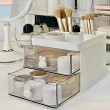 2 Layer 5 Compartment Desk Organizer with Transparent Drawer (1 Pc / 15×13×11 Cm) - dailyneed.life
