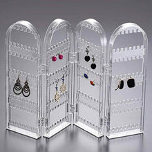 4 Folding Storage Hanger Acrylic Earring Screen Holder Display Stand Clear (1 Set) - dailyneed.life