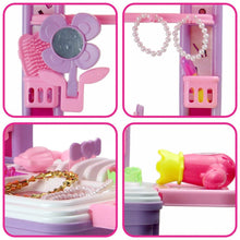Big Beauty Set Suitcase On Wheel, The Ultimate Beauty Set On Wheels for Girls, Makeup Kit is Easy to Clean & Use, Portable Beauty Set with 25 Pieces for 3 Years BIS Approved. (Beauty Set Trolley) - dailyneed.life