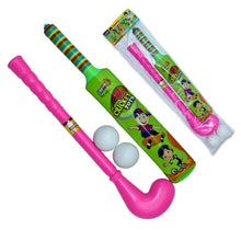 Combo of Light Weight Plastic Bat, Ball & Hockey for Kids, Boys, Indoor, Outdoor Play - dailyneed.life