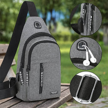 Waterproof Anti Theft Cross-body fanny pack waist bag, Shoulder Bags Chest Men Casual fashion USB Charging earphone hook Sling Travel Bag (1 Pc) - dailyneed.life
