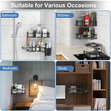 Iron Coating Self-Adhesive Corner Shelf Organizer (2 Pc) - dailyneed.life