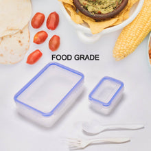 Multipurpose Air Tight 4 Side Lock Food Grade Lunch Box With Small Square Container - dailyneed.life