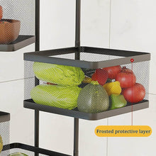 Metal High Quality Kitchen Trolley Kitchen Organizer Items and Kitchen Accessories Items for Kitchen Rack Square Design for Fruits & Vegetable Onion Storage Kitchen Trolley with Wheels (3 Layer) - dailyneed.life
